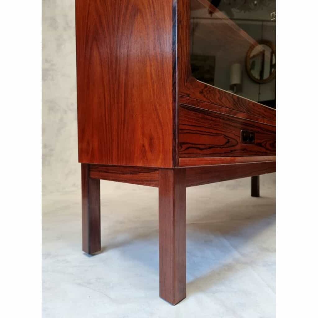 Vitrine De Style Scandinave – Travail Français – Palissandre De Rio – Ca 1960 10