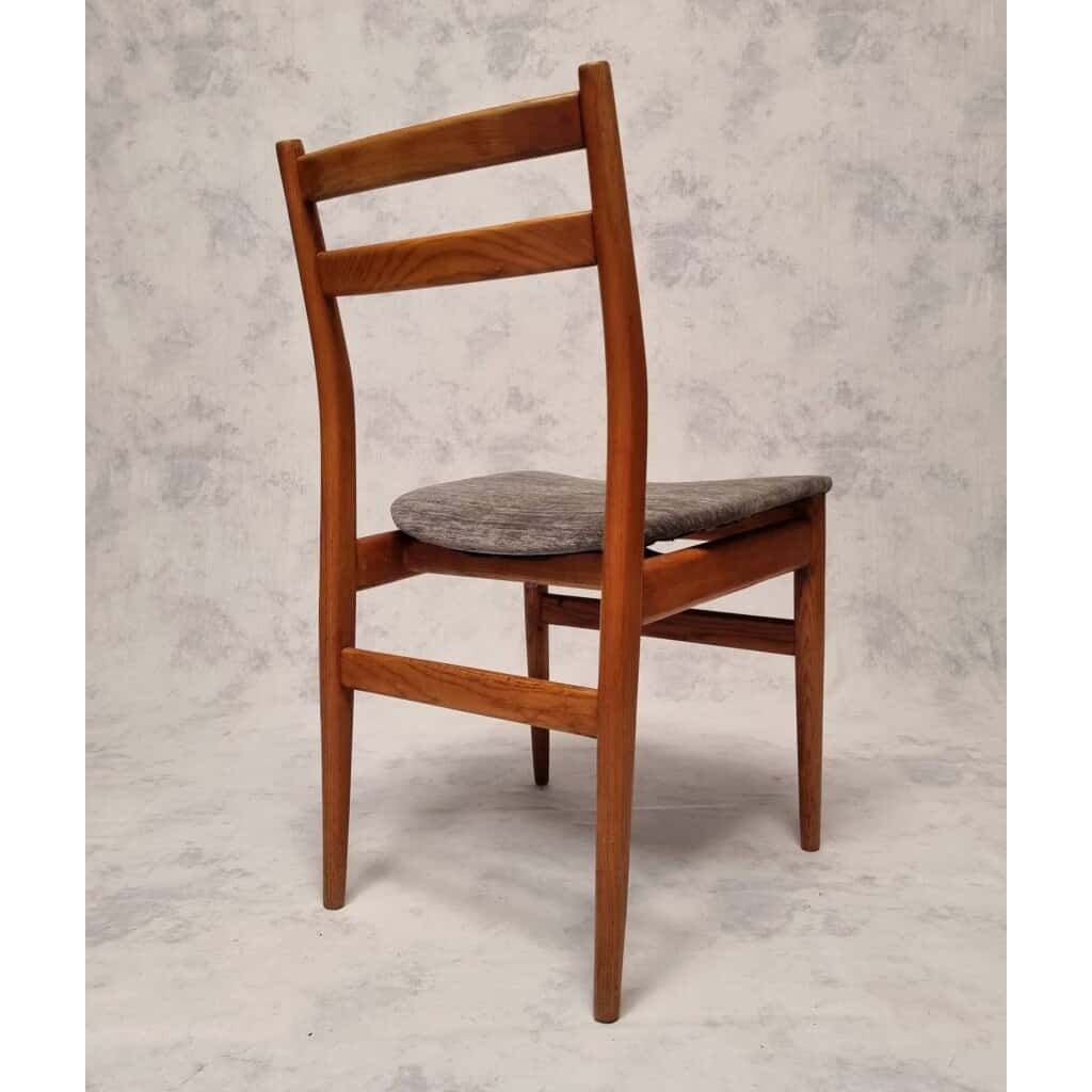 Suite Of 6 French Chairs - Elm - Ca 1960 7
