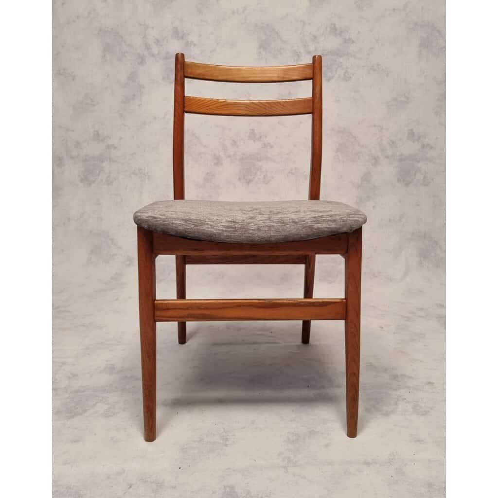 Suite De 6 Chaises Françaises – Orme – Ca 1960 8