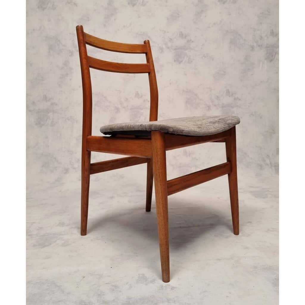 Suite Of 6 French Chairs - Elm - Ca 1960 6