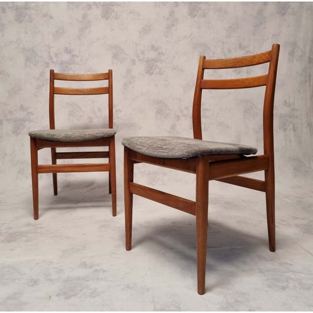 Suite De 6 Chaises Françaises – Orme – Ca 1960 5