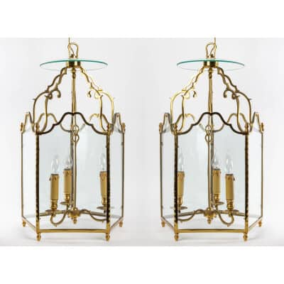 Pair of Louis XV style lanterns.