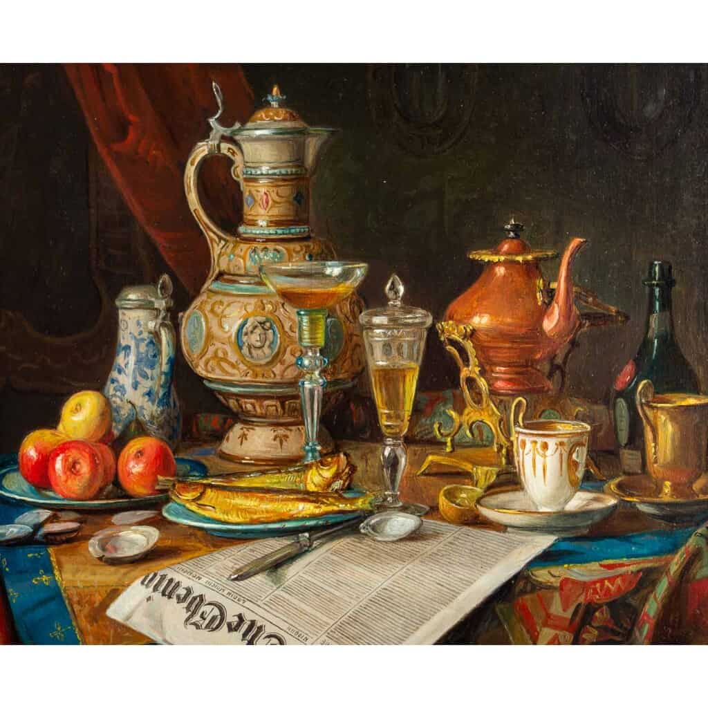 Still life »J. MANFIELD 1886« The Evening News 5