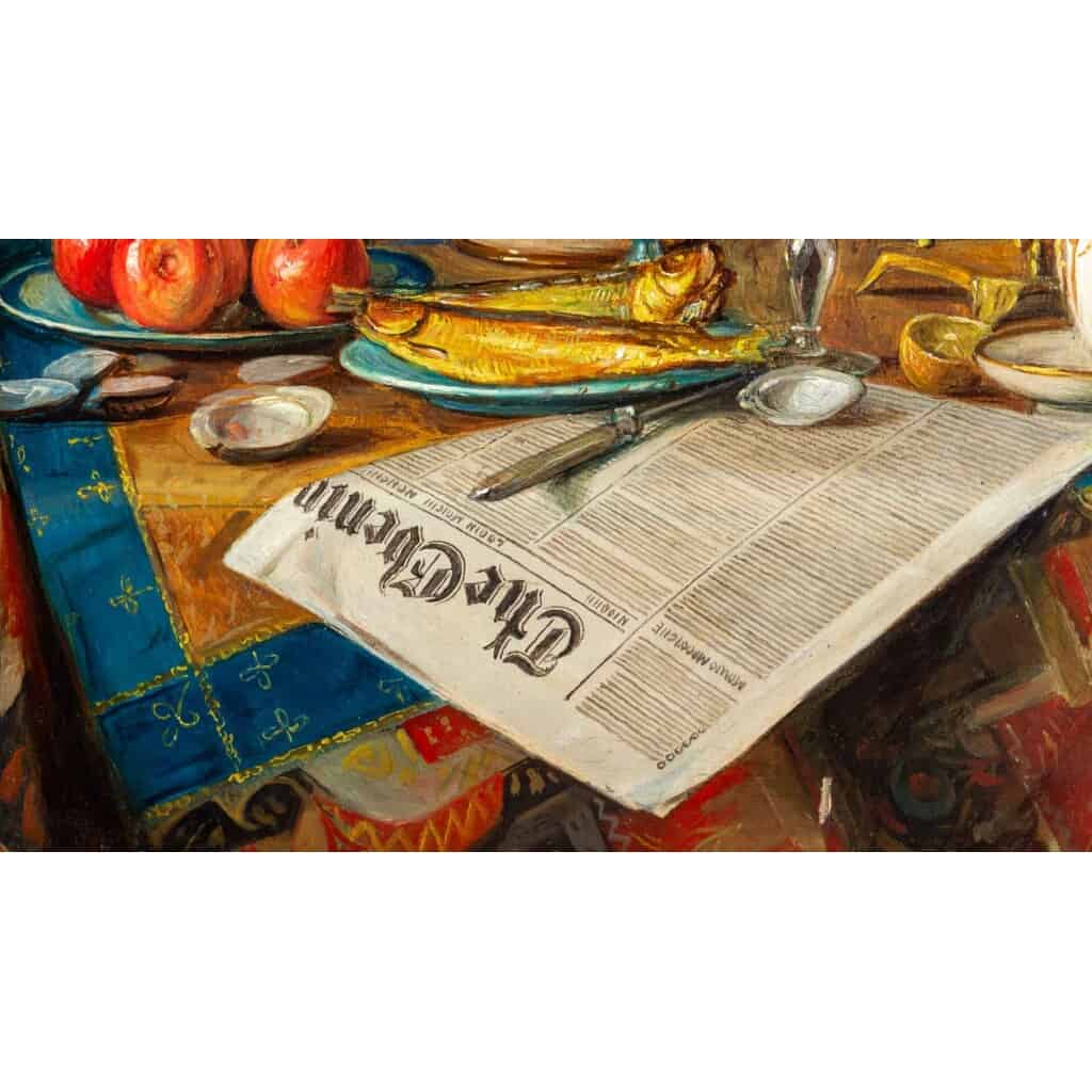 Still life »J. MANFIELD 1886« The Evening News 6