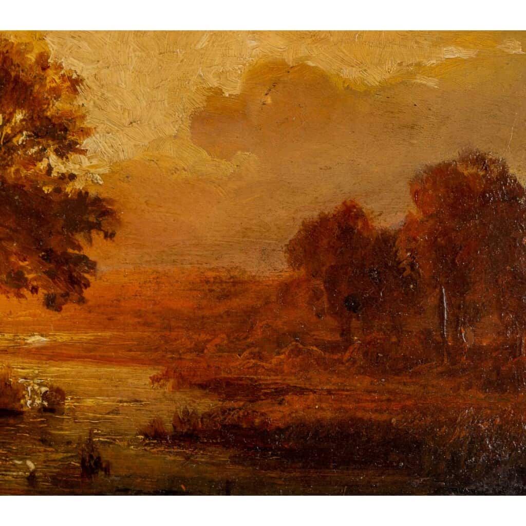 Paysage d’Automne XIX ème (monogrammé ) 5