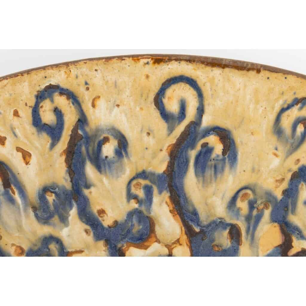 Large ceramic dish "C. Gréber" Beauvais France 1820-1898 7