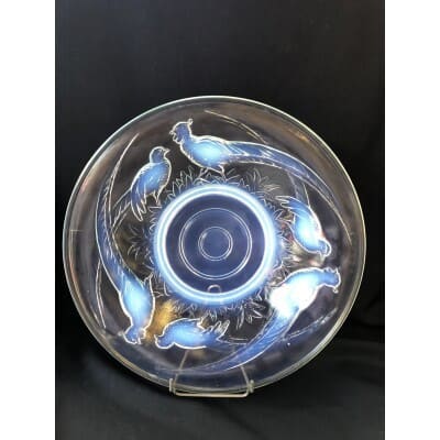 Large Art Deco Dish In Opalescent Glass Verlux
