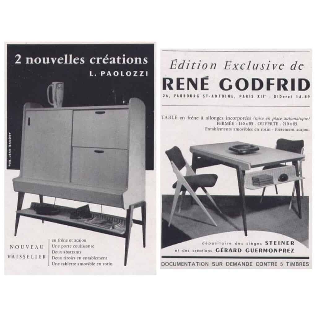 Dresser By Louis Paolozzi For René Godfrid - Ash & Mahogany - Ca 1950 17