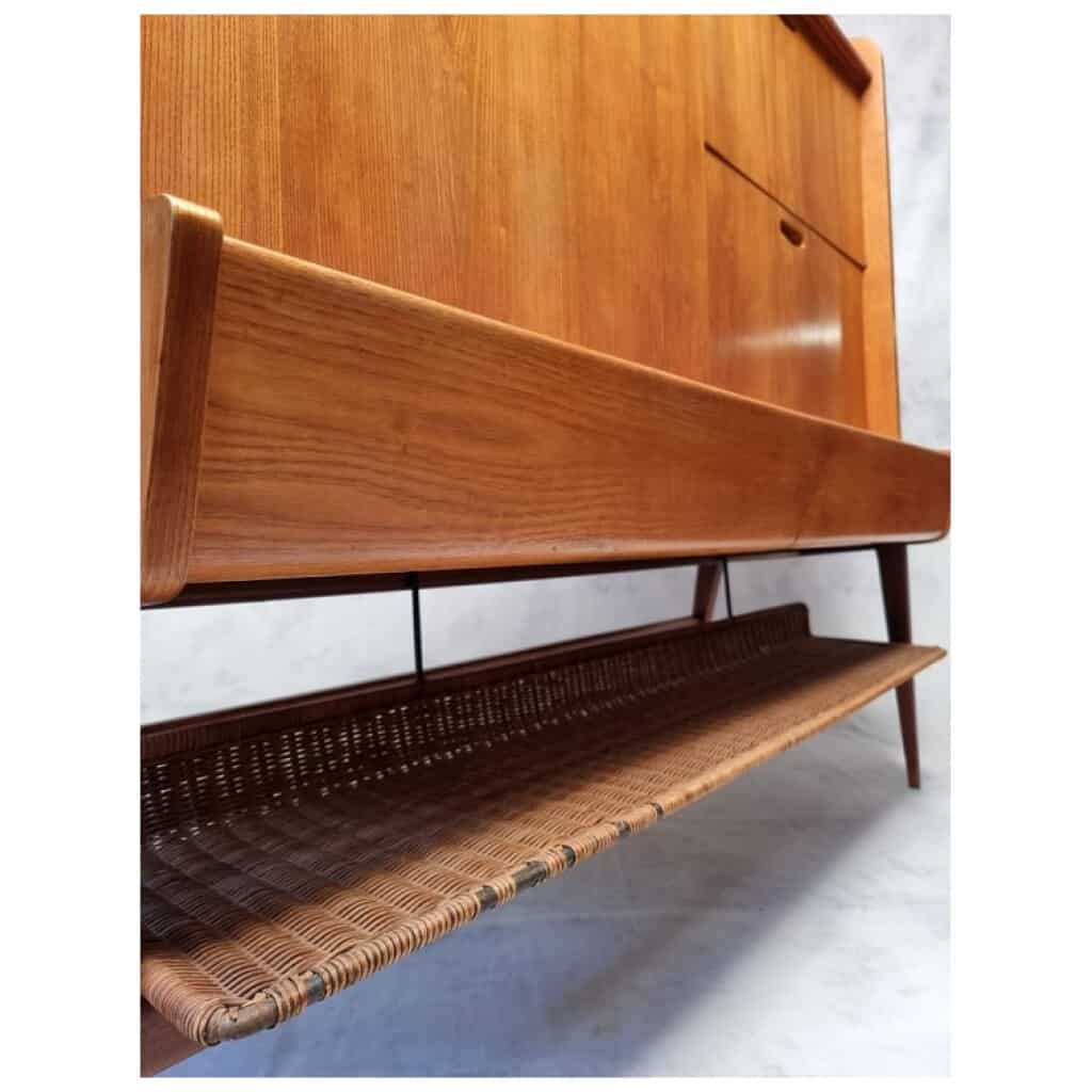 Dresser By Louis Paolozzi For René Godfrid - Ash & Mahogany - Ca 1950 13