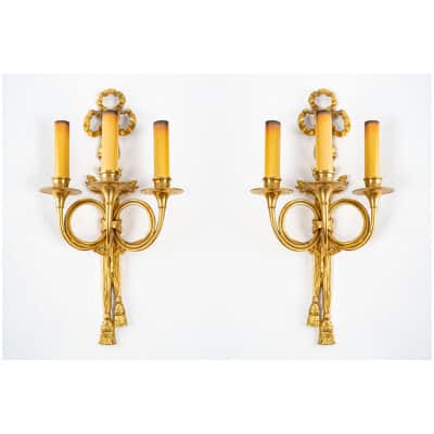 Paire d’appliques de style Louis XVI.