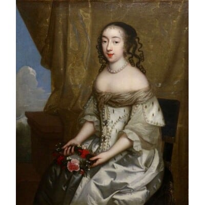 Charles Beaubrun (1604 - 1694): Portrait of Henriette of England, Duchess of Orleans.