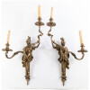 Pair of gilt bronze soldier sconces, XIXand 15