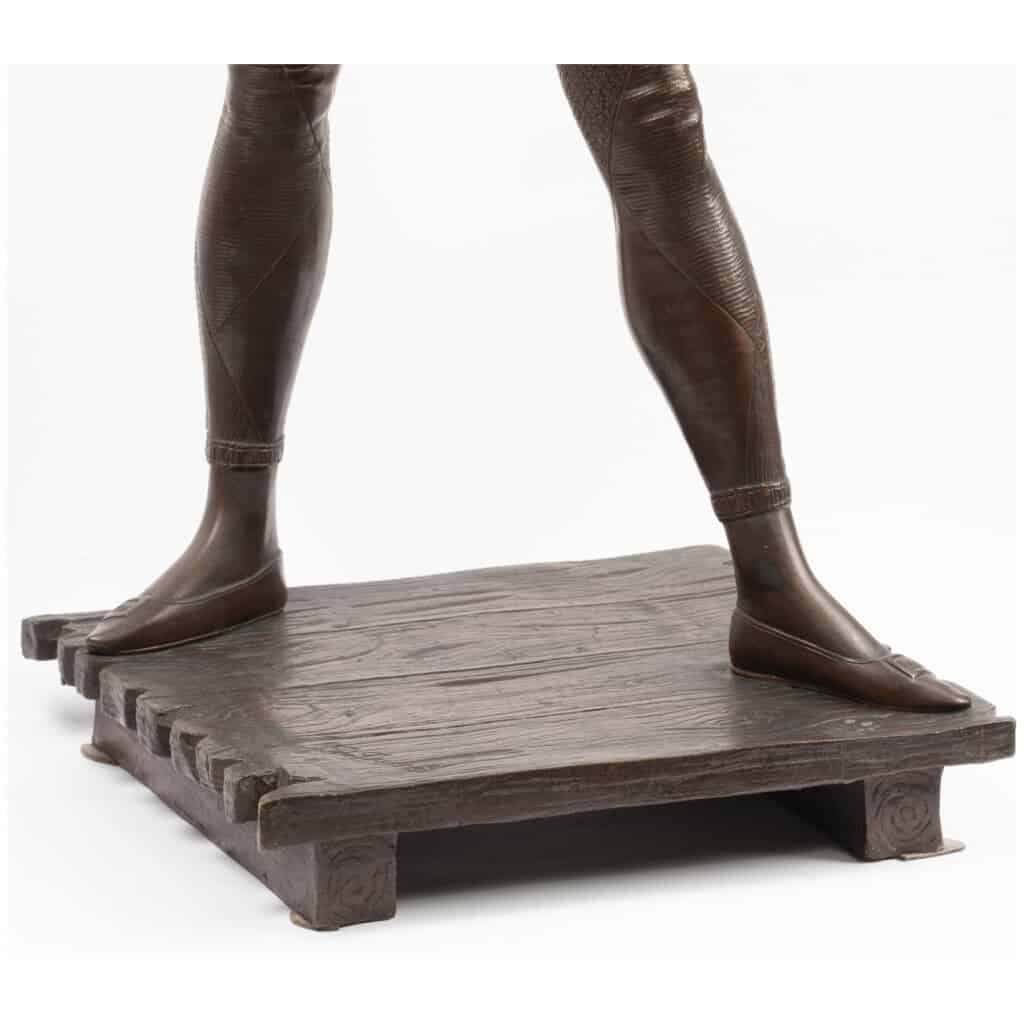 Paul Dubois (1829-1905), « L’arlequin », bronze à patine brune, XIXe » 13