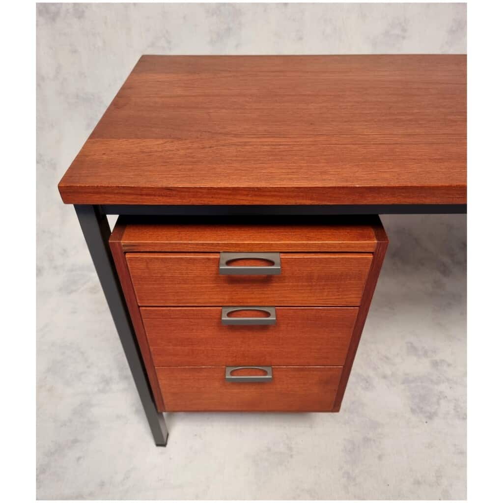 Bureau Moderniste d’Herbert Hirche pour Holzapfel – Teck – Ca 1960 9