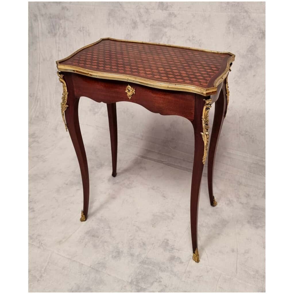 Table à Écrire de Style Régence – dlg François Linke – Bois Violette – 19ème 4