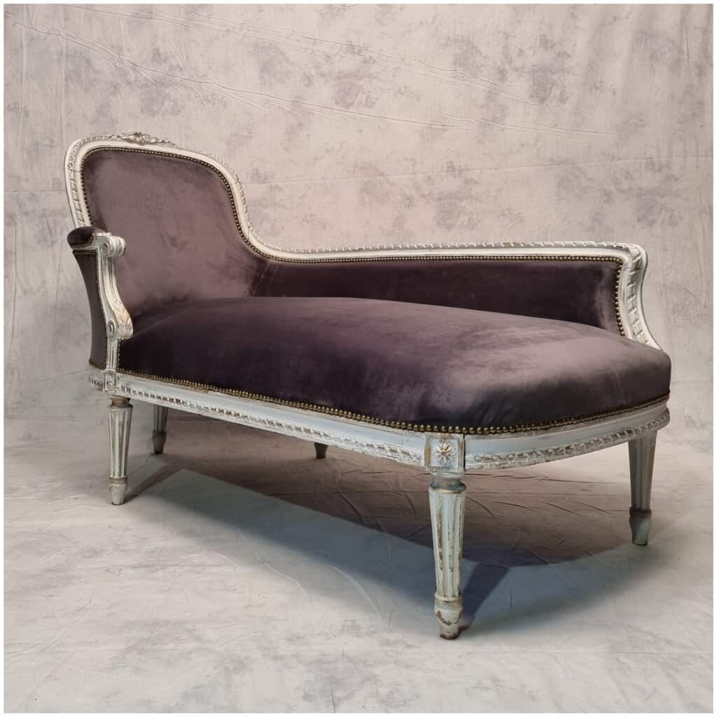 Louis Period Daybed XVI – Painted Wood & Rechampi – 18th 3