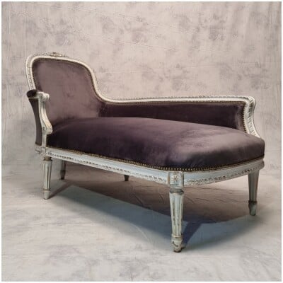 Louis Period Daybed XVI – Painted Wood & Rechampi – 18th 3