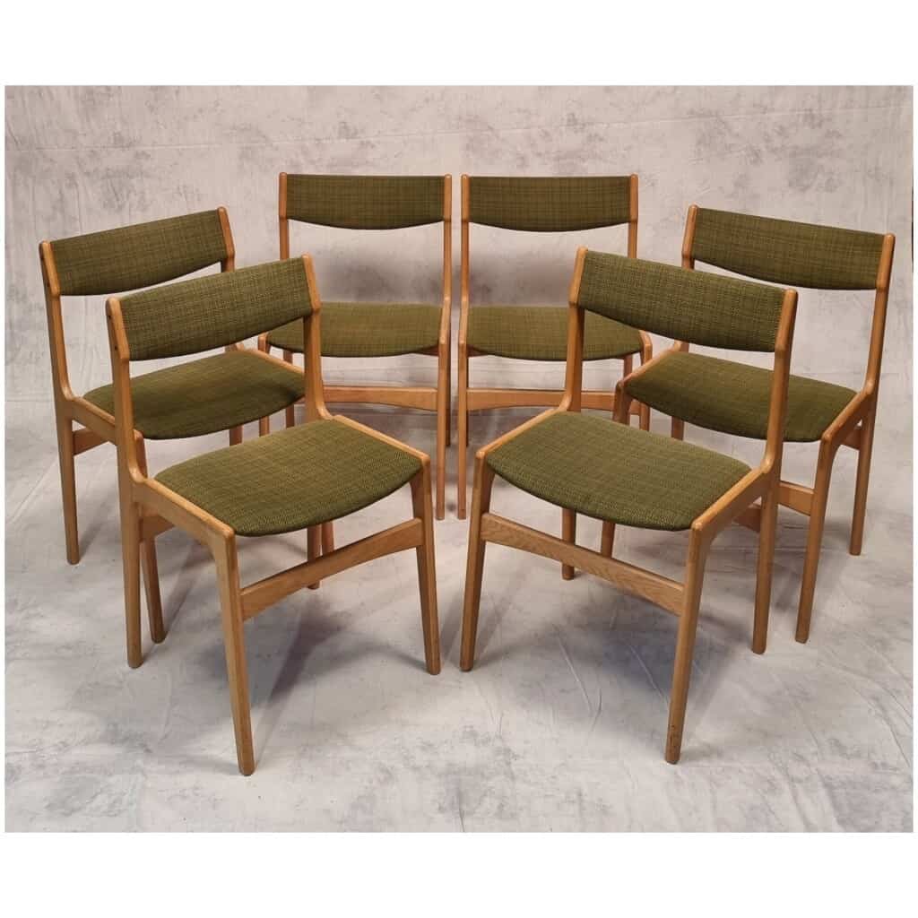 Série de Six Chaises Scandinaves – Erik Buch – Chêne – Ca 1960 4