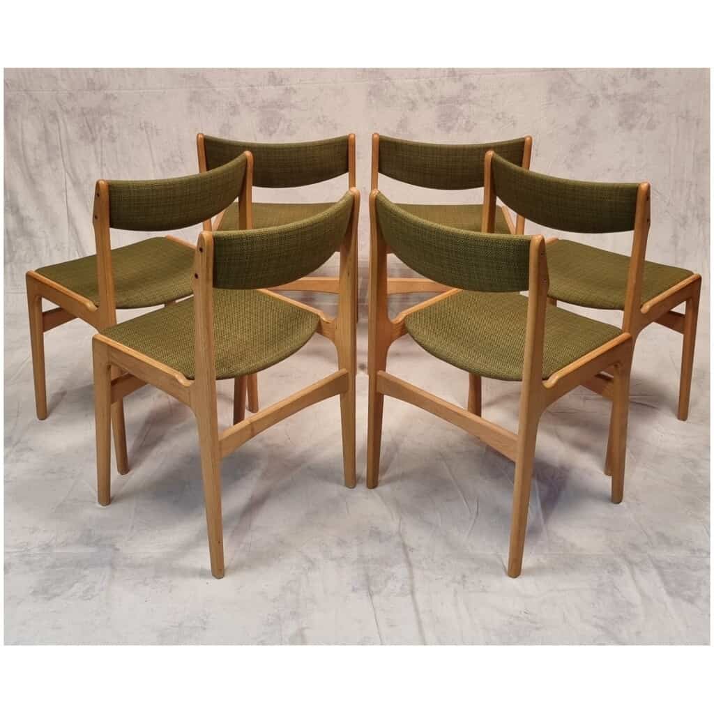 Série de Six Chaises Scandinaves – Erik Buch – Chêne – Ca 1960 6