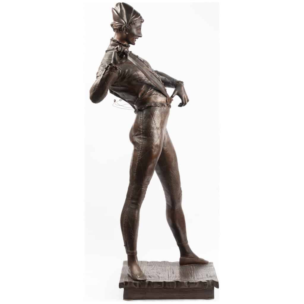 Paul Dubois (1829-1905), “The harlequin”, bronze with brown patina, 5th century” XNUMX
