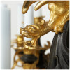 Spectacular chandelier with 5 bronze dragons with double patina, XIXand 14