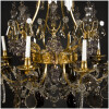 Lustre aux fruits en cristal taillé et bronze doré, XIXe 21