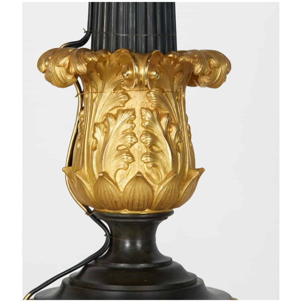 Spectacular chandelier with 5 bronze dragons with double patina, XIXand 7
