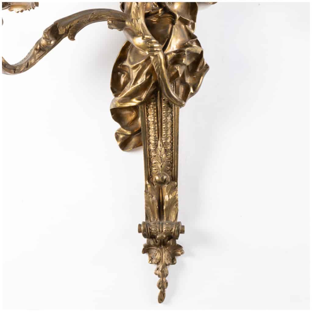 Pair of gilt bronze soldier sconces, XIXe 7