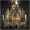 Lustre aux fruits en cristal taillé et bronze doré, XIXe 25