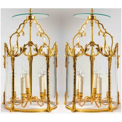 Pair of Louis XV style lanterns.