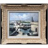 BARNOIN Henri tableau 20ème siècle « Concarneau (Bretagne) Le marché » Peinture huile sur toile signée 24