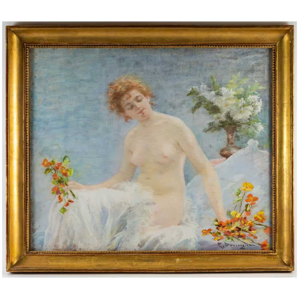 Woman with nasturtiums. 3