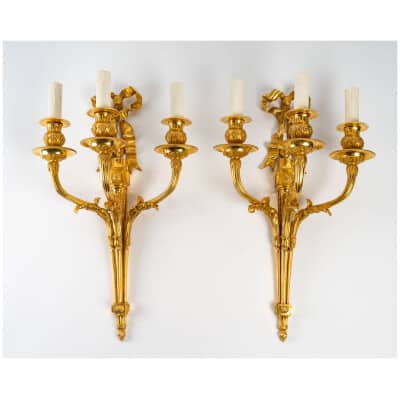 Pair of Napoleon III period sconces (1852 - 1870).