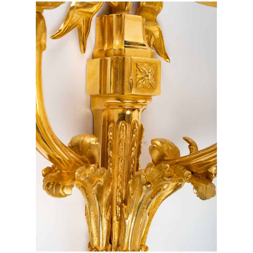 Pair of Napoleon III period sconces (1852 - 1870). 6