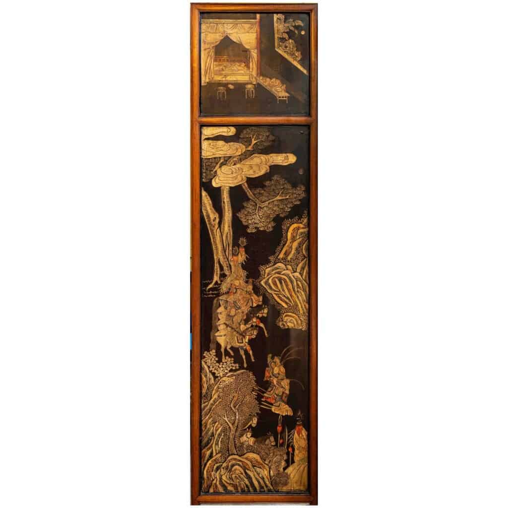 Screen in Coromandel lacquer. XVIIIth century. 13