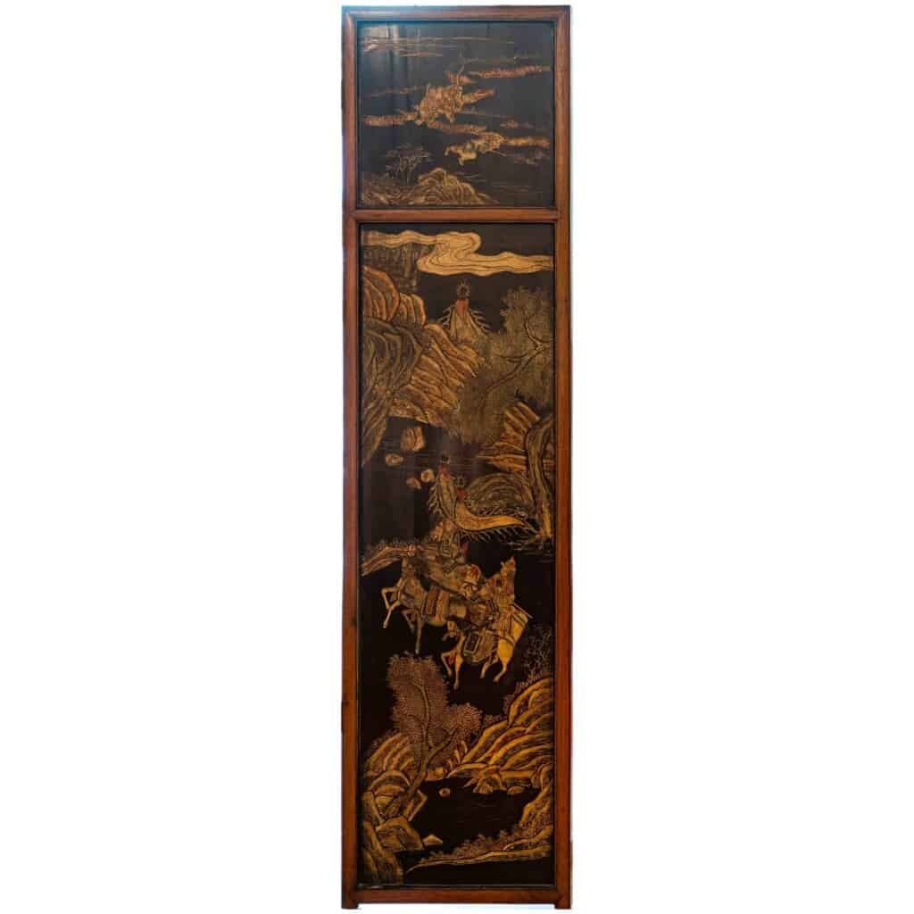 Screen in Coromandel lacquer. XVIIIth century. 16