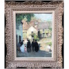 HERVE Jules 20th century painting Communion day in the countryside Oil on canvas signed 14