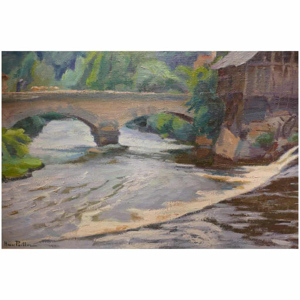 PAILLER Henri French Painting 20th Century Crozant School Le Moulin in La Creuse Oil Signed 9