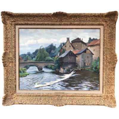 PAILLER Henri Peinture Française 20è Siècle Ecole De Crozant Le Moulin dans La Creuse Huile Signée