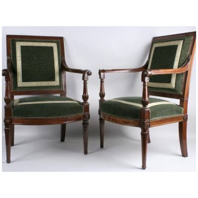 Pair of armchairs from the Château de St Cloud, Directoire period (1795-1799).