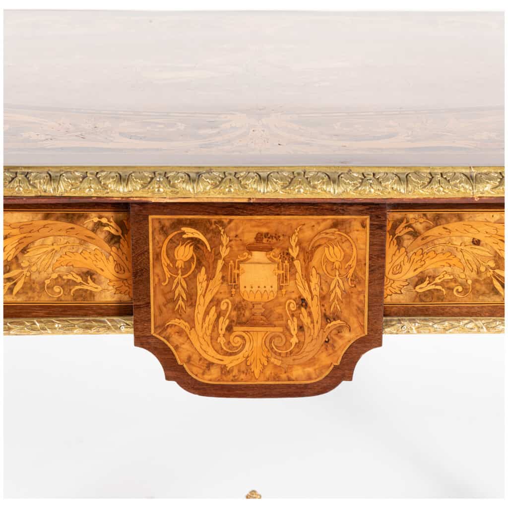 Middle table inlaid with the allegory of music, XIXe 13