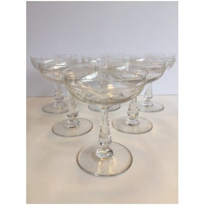 6 Saint-Louis Sapho champagne glasses