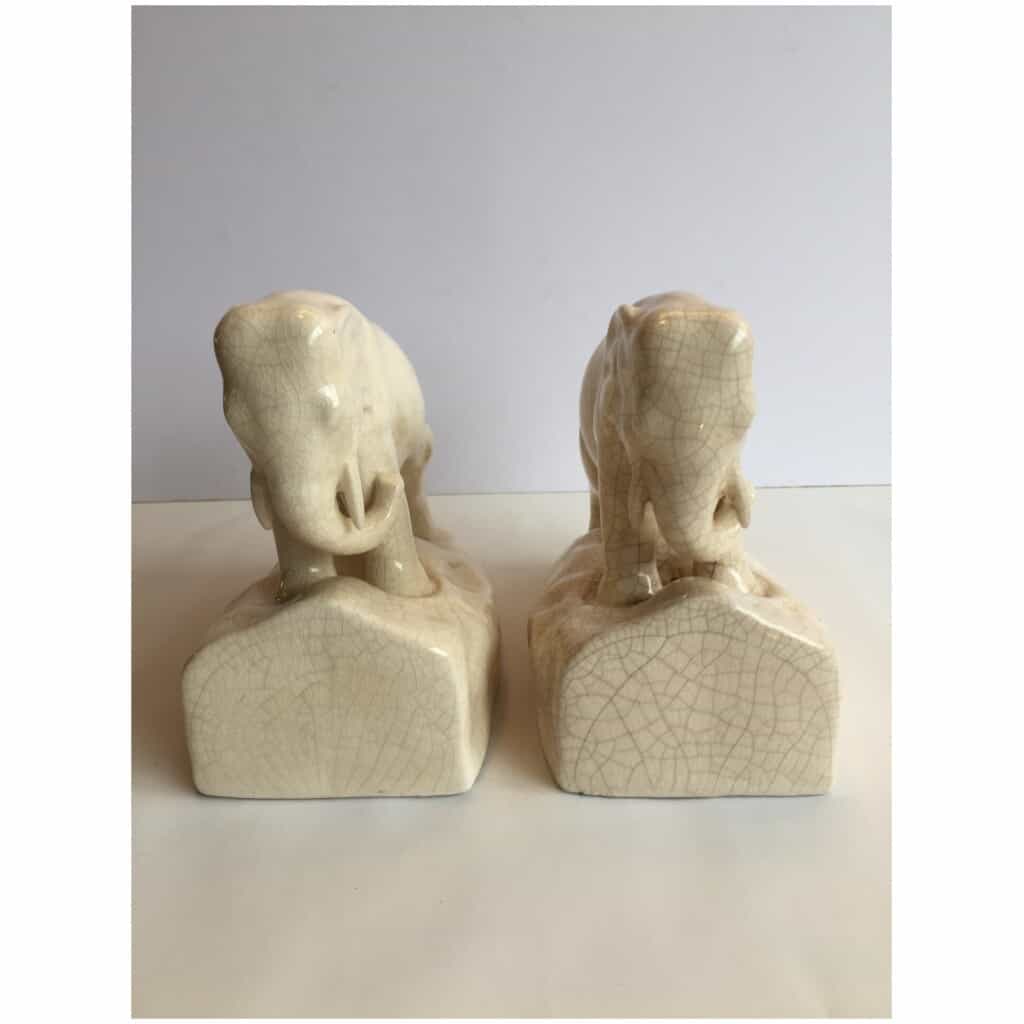 Art deco elephant bookends 9