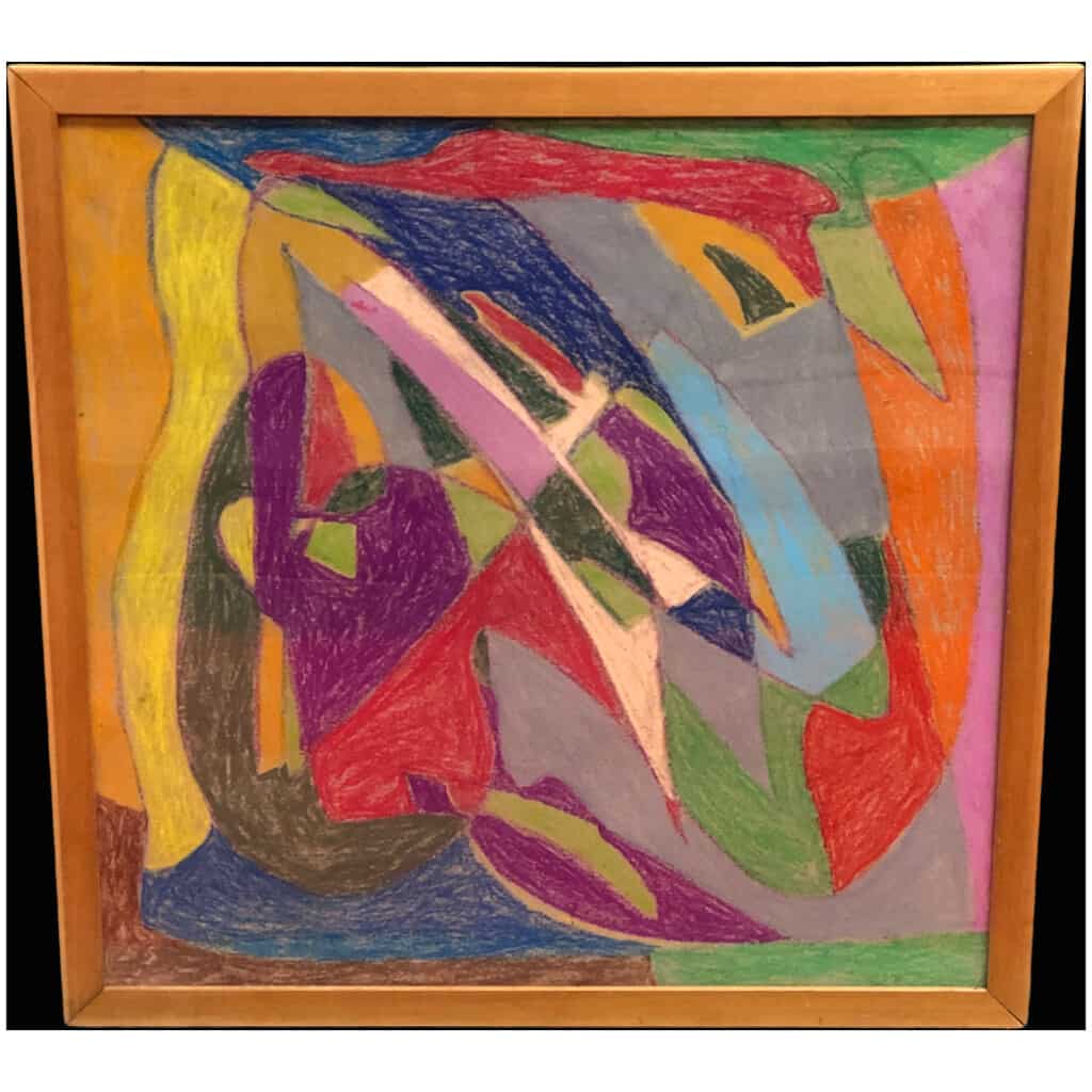 Cubist composition 20th century Pastel 7