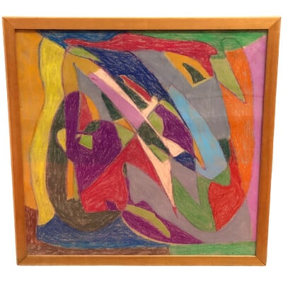 Cubist composition 20th century Pastel