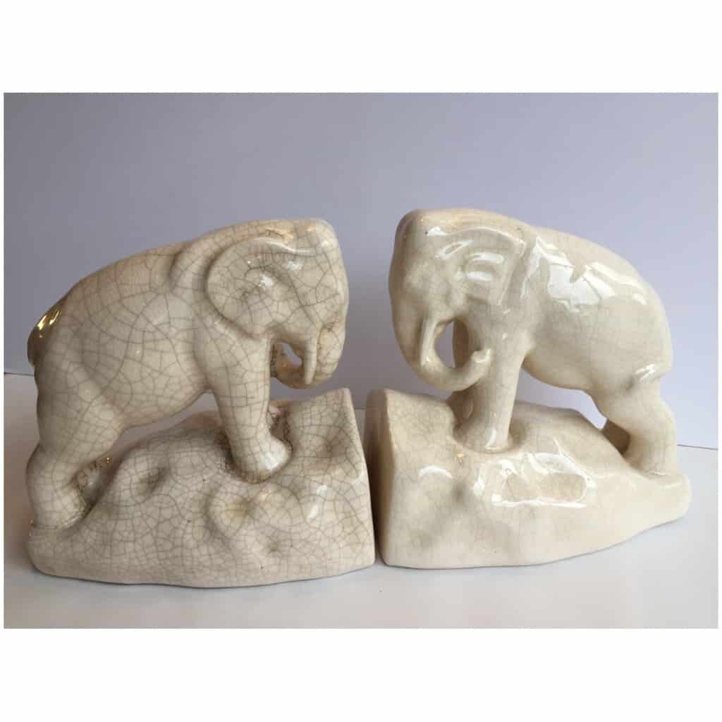 Art deco elephant bookends 10