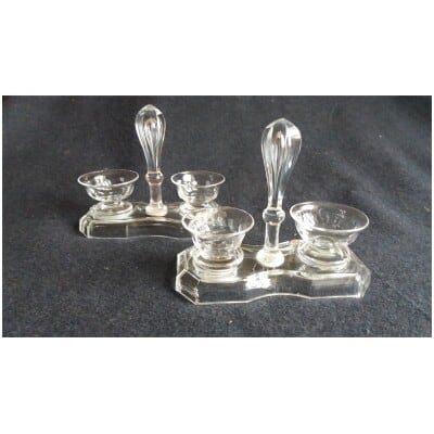 Pair of crystal salt cellars (price per pair)