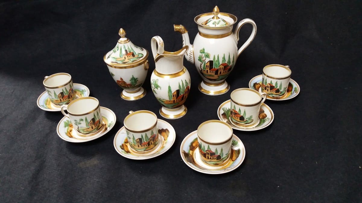 Old Paris coffee service, 19th century period 3