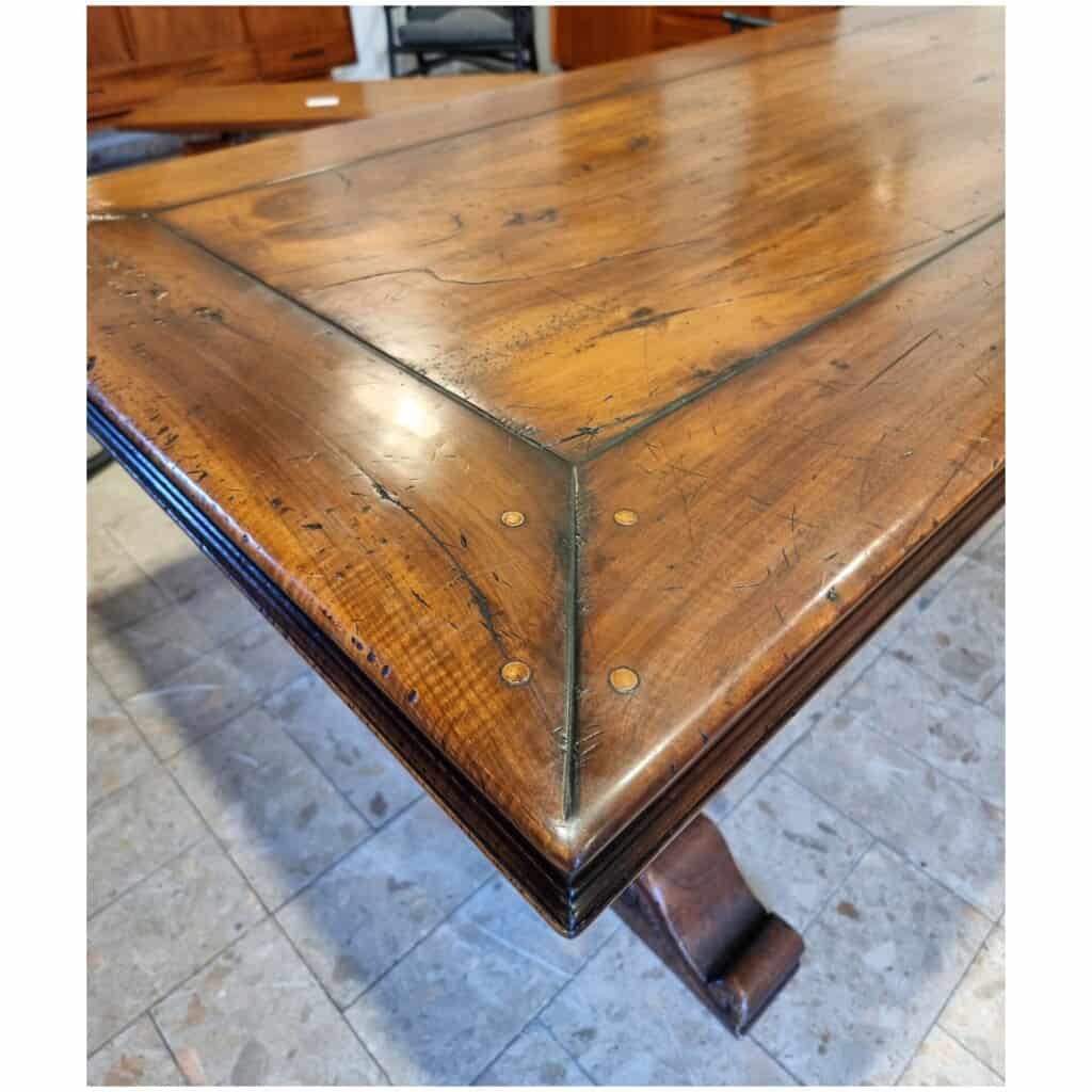 Table De Monastère à Pieds Balustre de Style Louis XIII – Noyer – 20ème 9