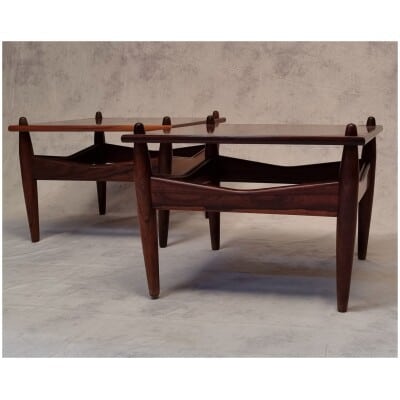 Pair of Side Tables from Illum Wikkelsø – N°272 – Rosewood – Ca 1950